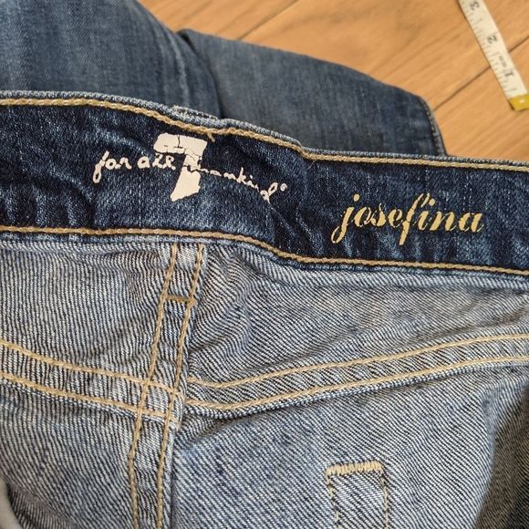 𝅺7 for all mankind josefina blue denim jeans - Picture 9 of 9